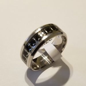 Stainless Steel Black Anchor Band